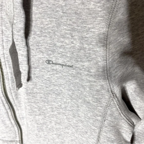 Champion Light Grey Zip Front Activewear Hoodie S - Picture 7 of 16